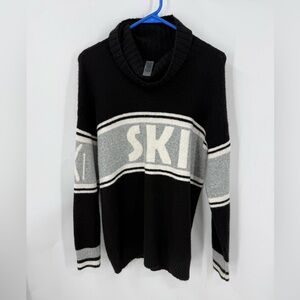 Lou & Grey Ski cowlTurtleneck ski graphic Sweater M